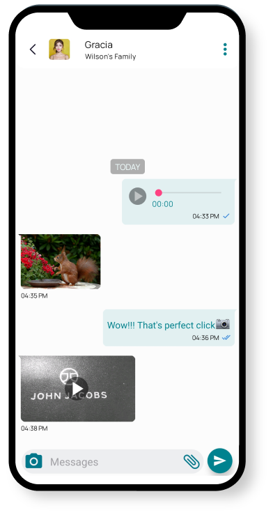 Chat and Share files with family
